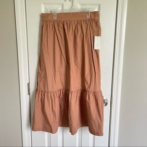NEW A New Day Womens Sz M Cotton Midi Skirt in Blush Clay
